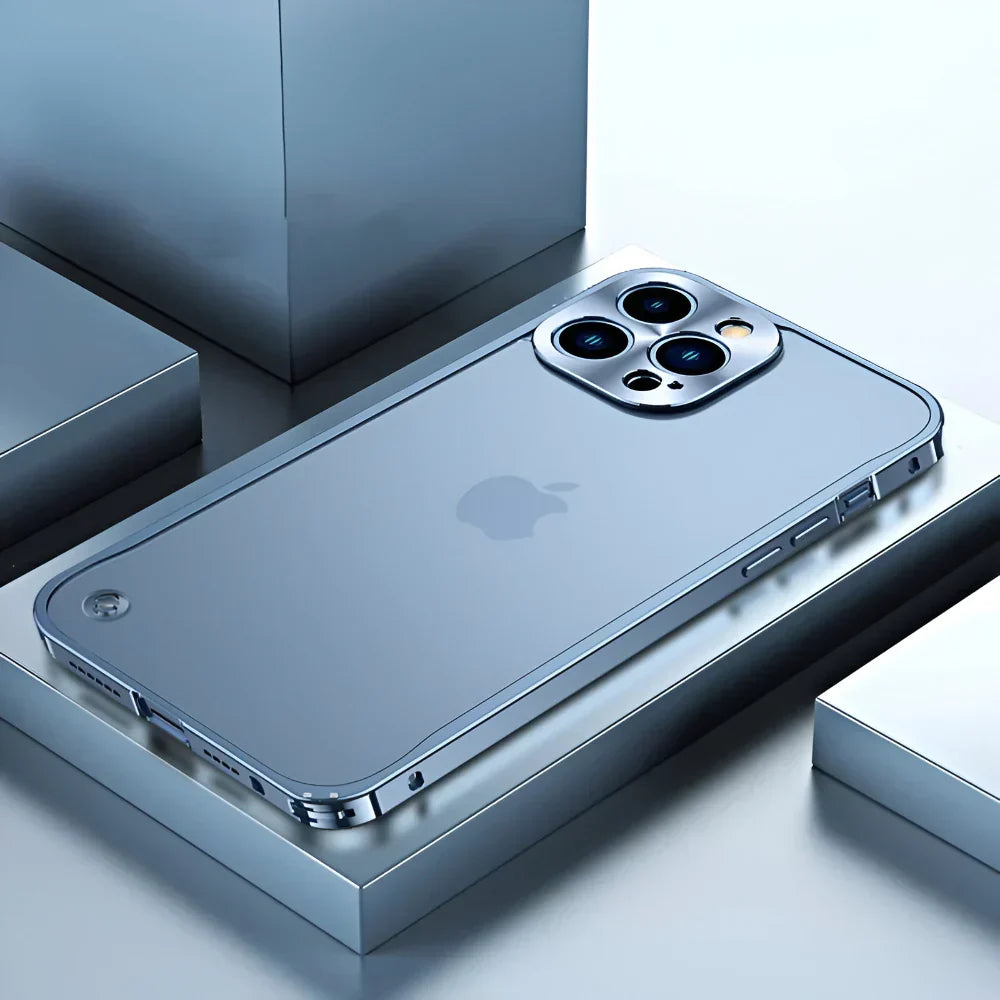 Handyhülle mit Schutzrahmen aus Aluminium-Metall