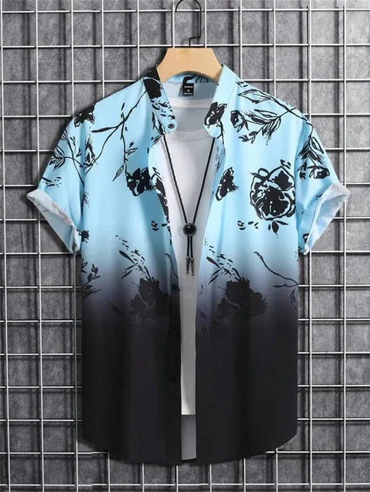 Hawaiihemd mit dynamischem 3D-Blumenmuster für entspannte Tage