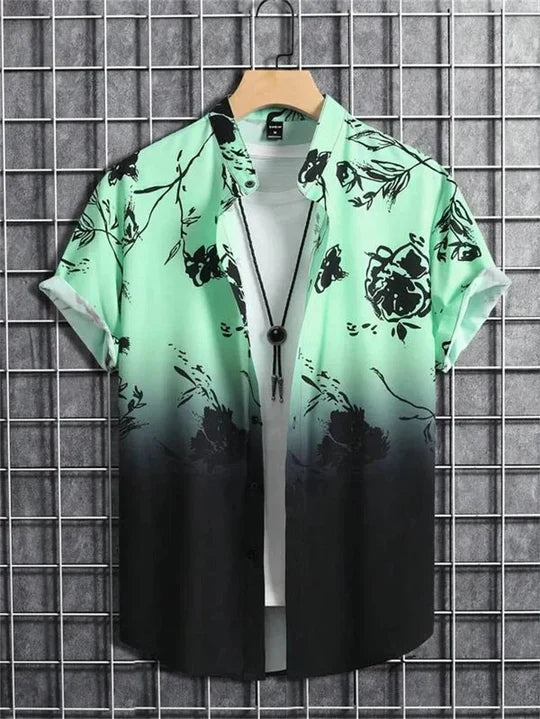 Hawaiihemd mit dynamischem 3D-Blumenmuster für entspannte Tage