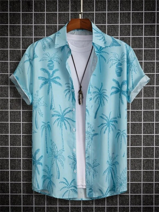 Hawaiihemd mit dynamischem 3D-Blumenmuster für entspannte Tage