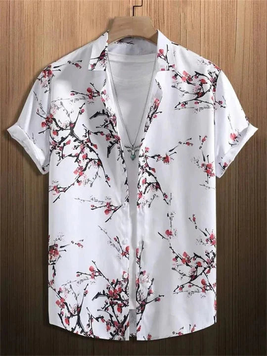 Hawaiihemd mit dynamischem 3D-Blumenmuster für entspannte Tage