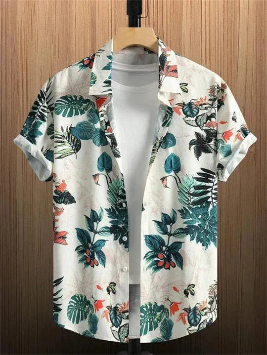 Hawaiihemd mit dynamischem 3D-Blumenmuster für entspannte Tage