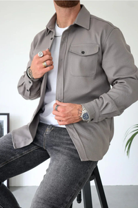 Hemdjacke für Herren – Overshirt zum Knöpfen