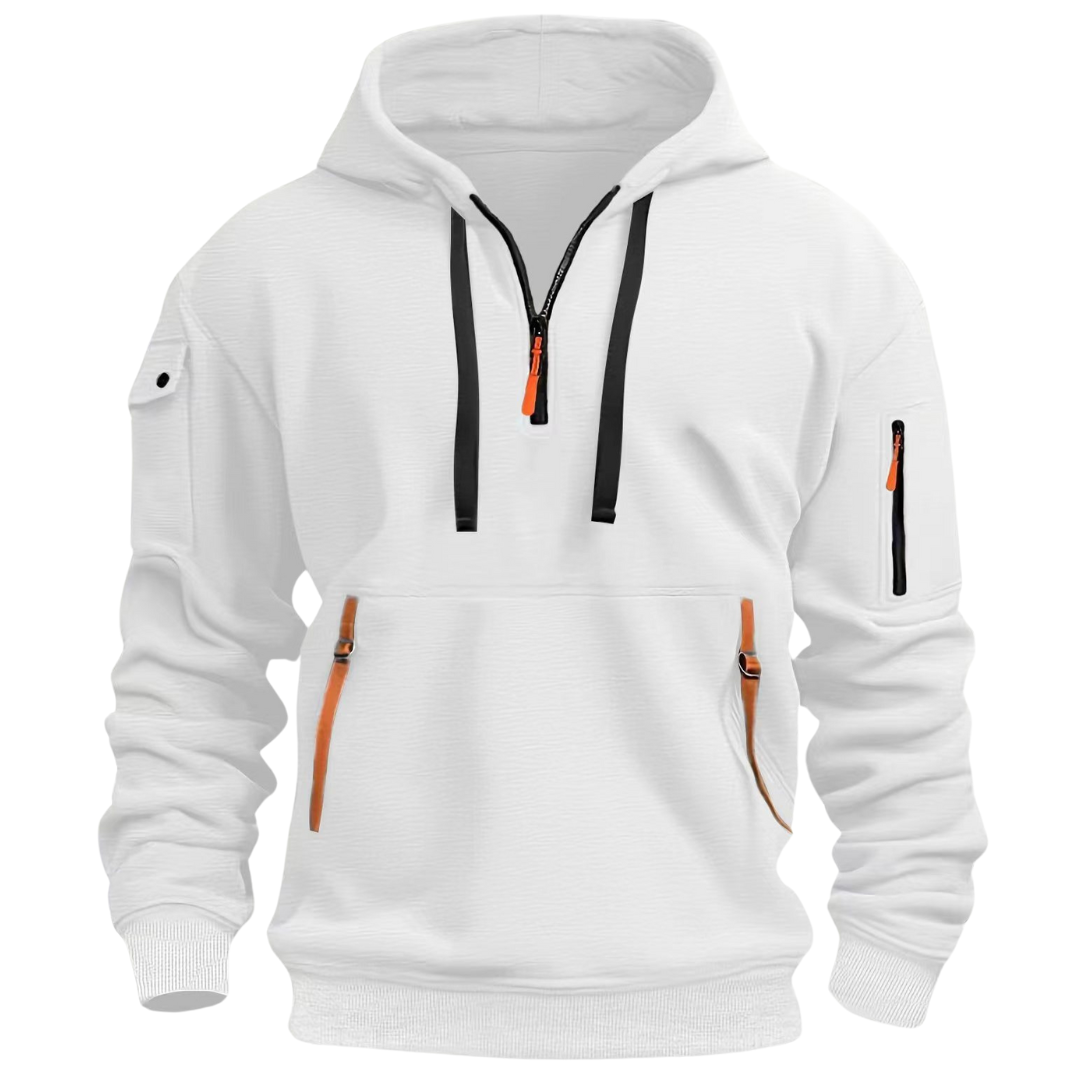 Herren-Anorak-Hoodie mit Reißverschluss