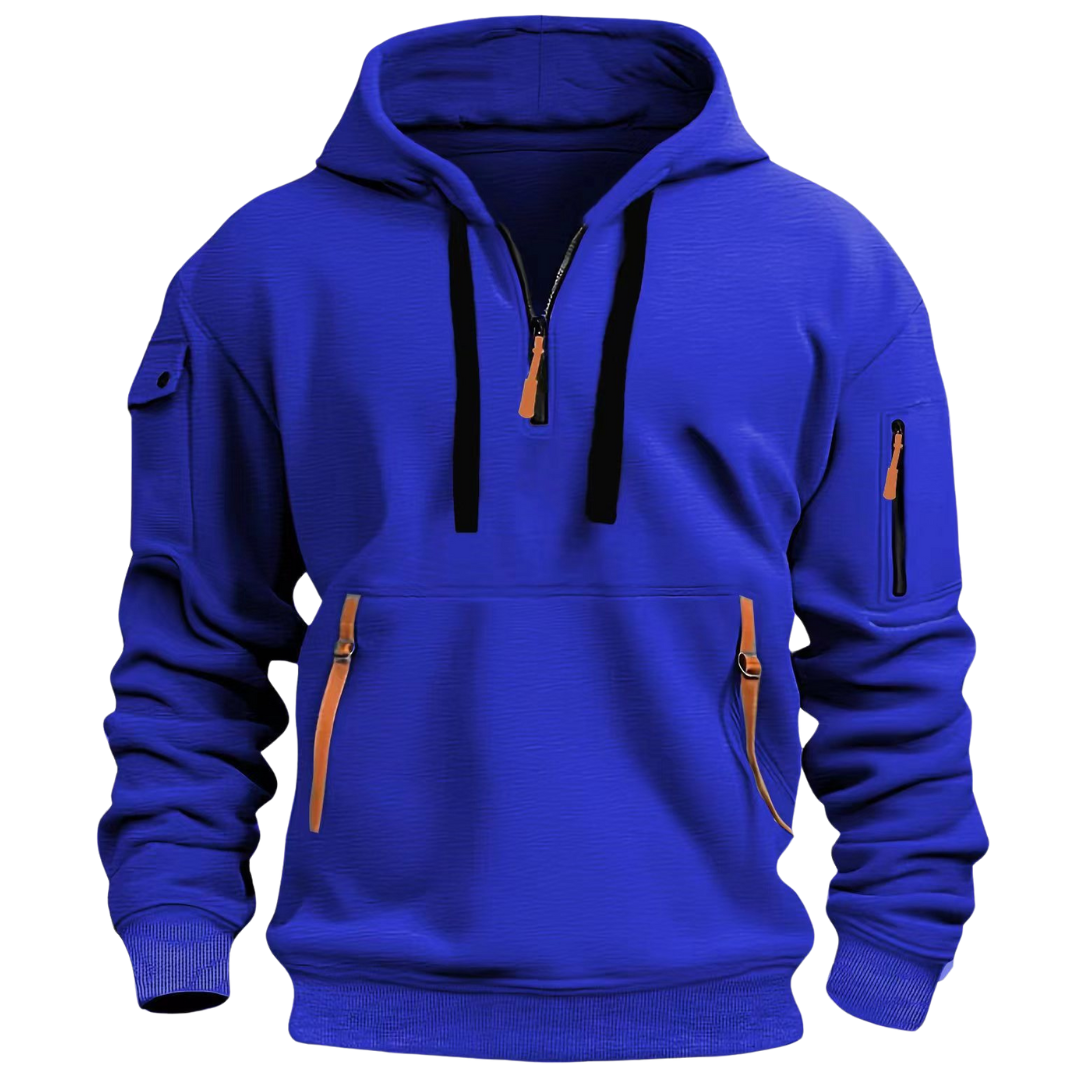 Herren-Anorak-Hoodie mit Reißverschluss