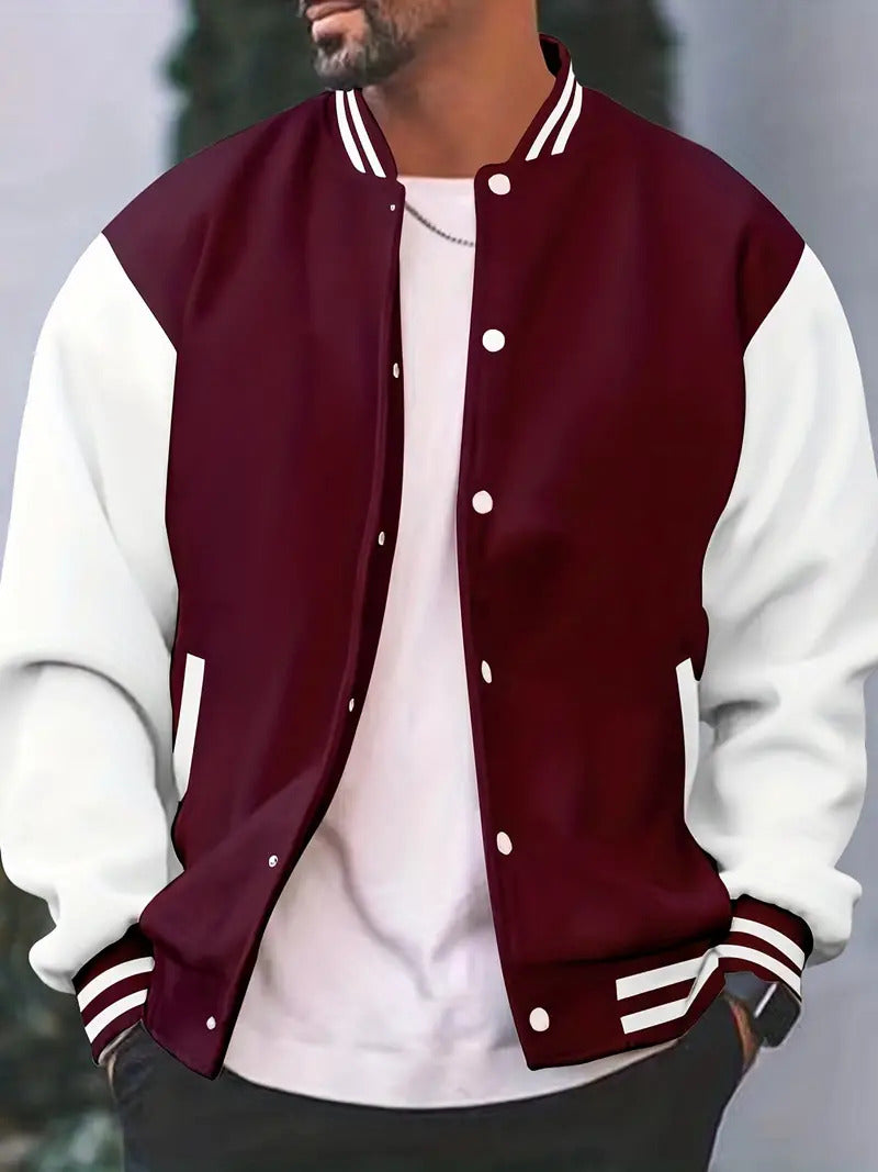Herren-Baseball-Bomberjacke – lässiger Stil für den Herbst