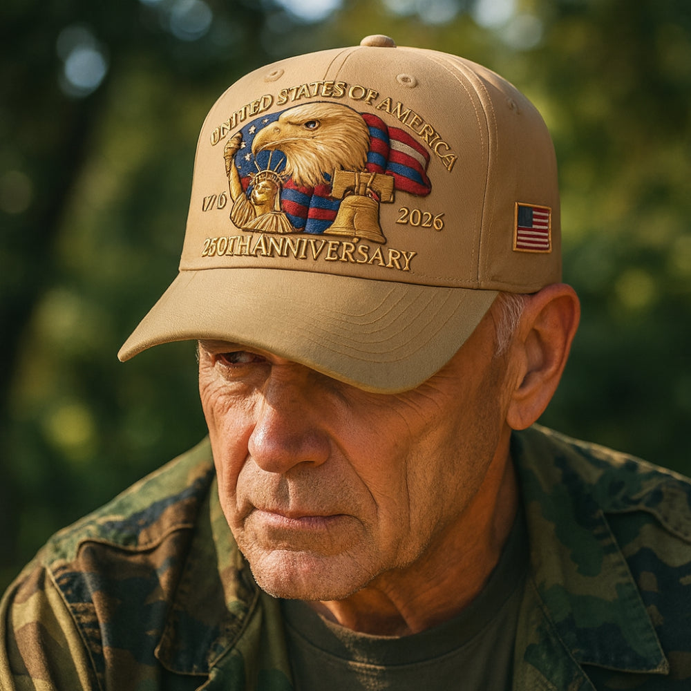 Herren-Baseballcap für Veteranen mit Adlerstickerei