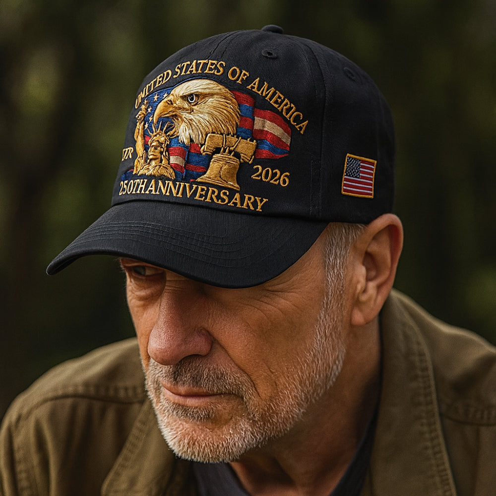 Herren-Baseballcap für Veteranen mit Adlerstickerei