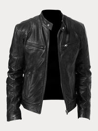Herren-Bikerjacke im Slim-Fit