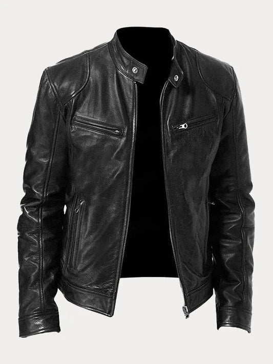 Herren-Bikerjacke im Slim-Fit