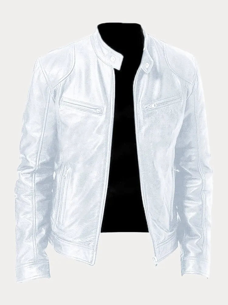 Herren-Bikerjacke im Slim-Fit