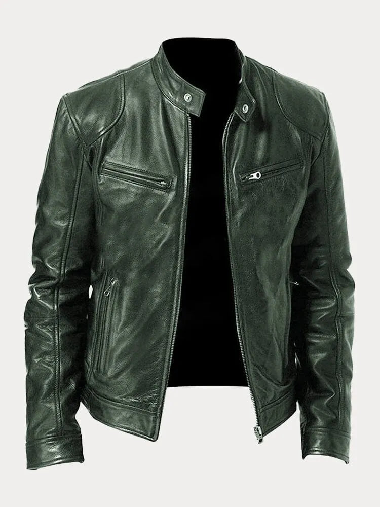 Herren-Bikerjacke im Slim-Fit