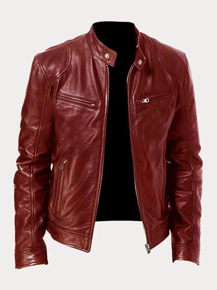 Herren-Bikerjacke im Slim-Fit