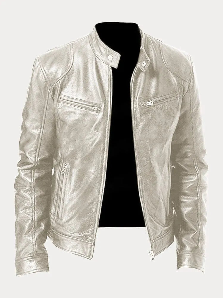 Herren-Bikerjacke im Slim-Fit