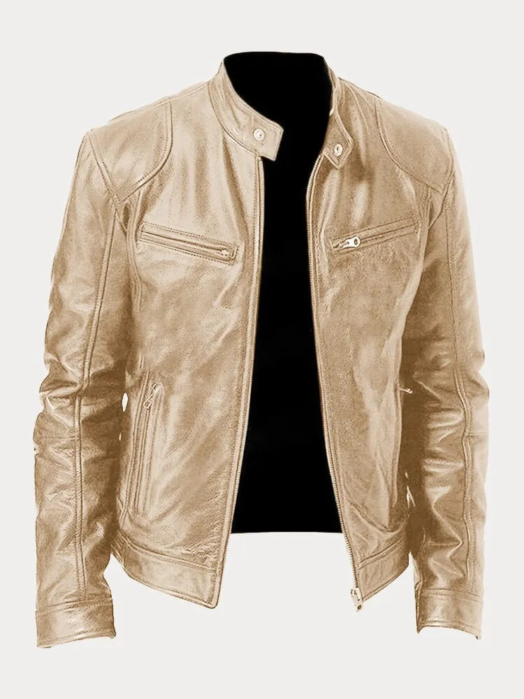 Herren-Bikerjacke im Slim-Fit