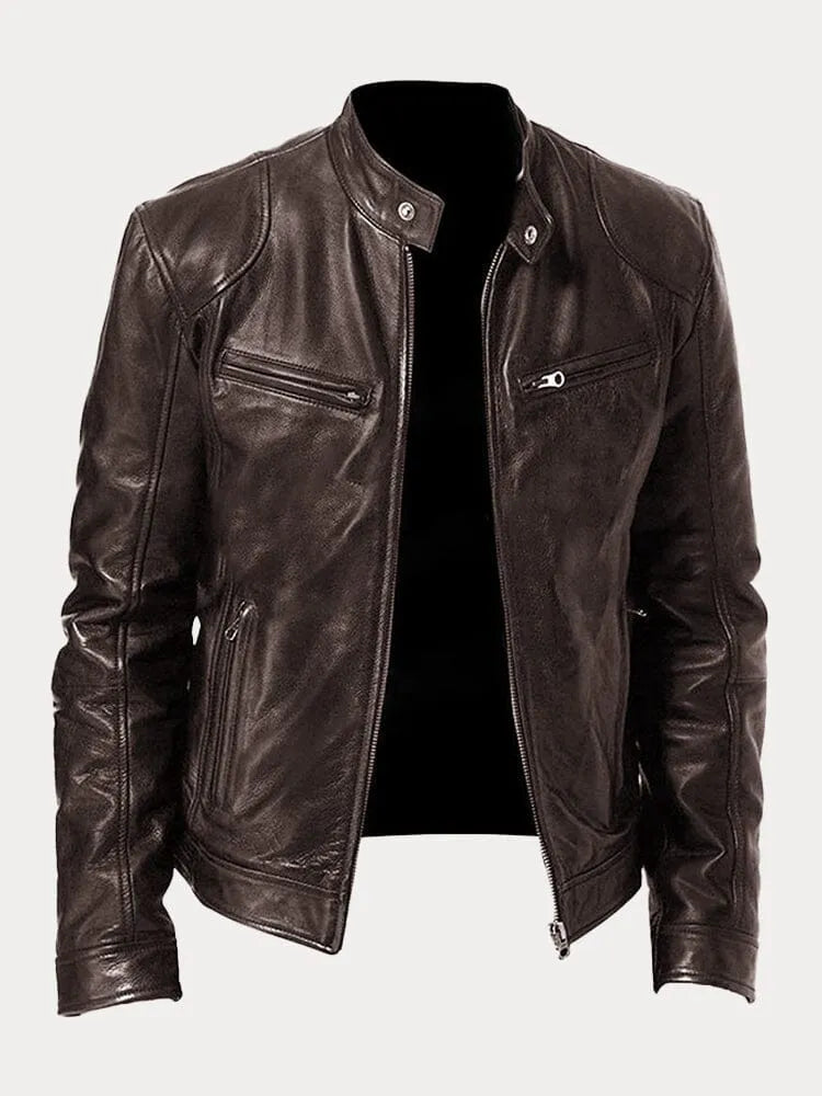 Herren-Bikerjacke im Slim-Fit