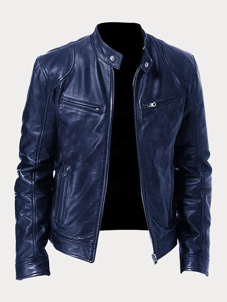 Herren-Bikerjacke im Slim-Fit
