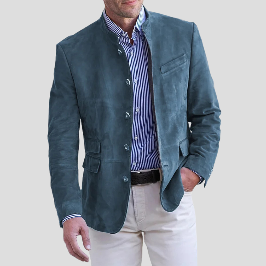Herren-Blazer mit Stehkragen