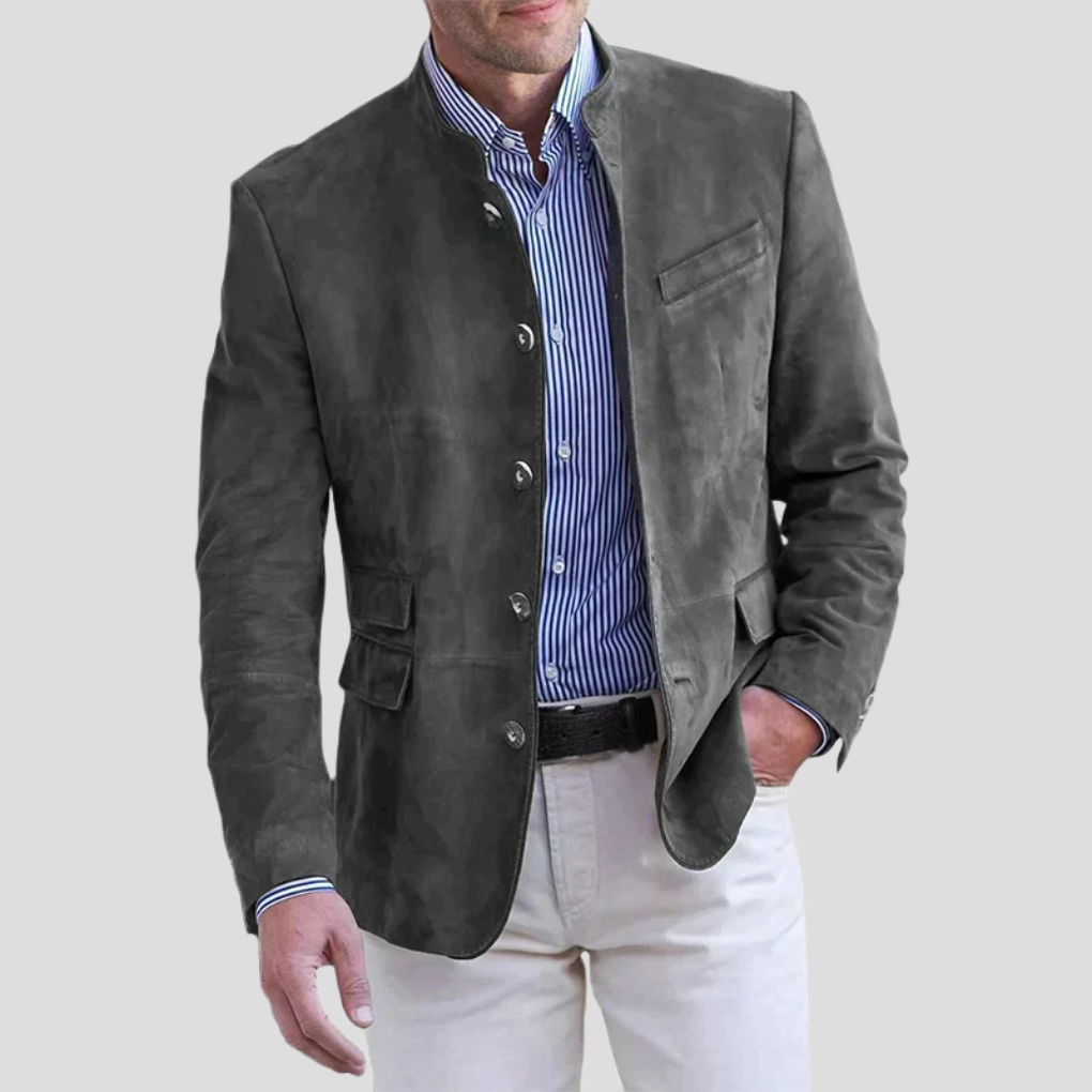 Herren-Blazer mit Stehkragen