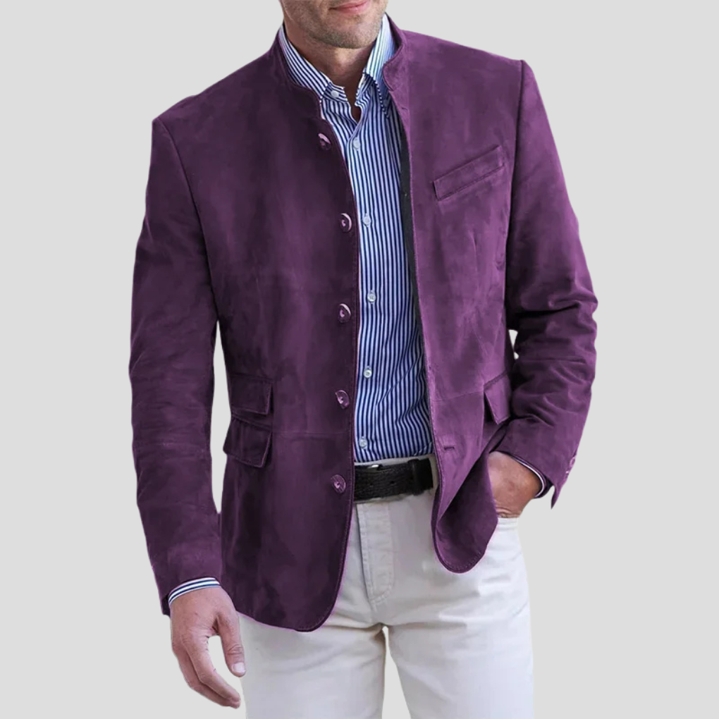 Herren-Blazer mit Stehkragen