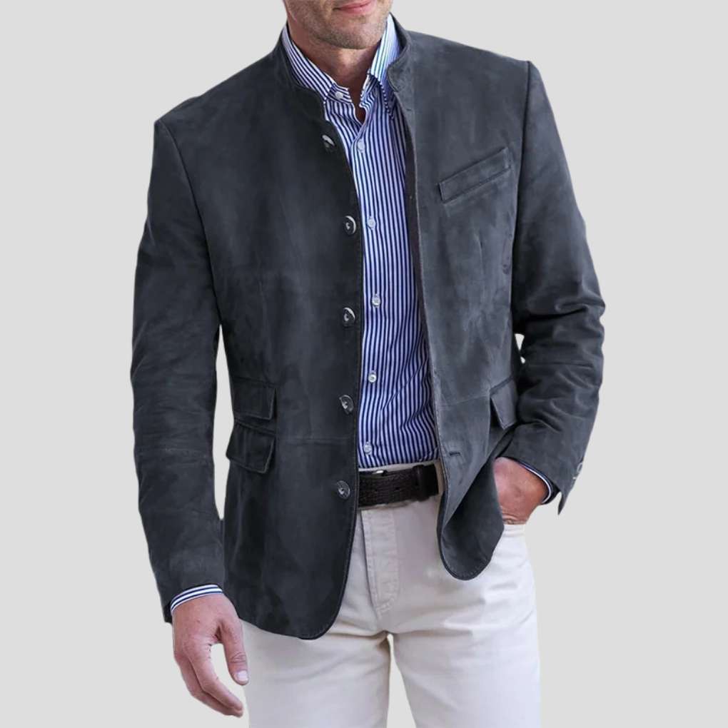 Herren-Blazer mit Stehkragen