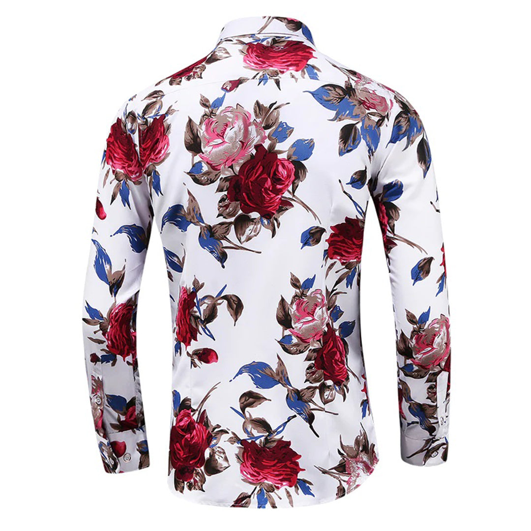 Herren-Blumenhemd im romantischen Design