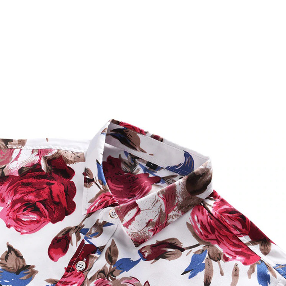 Herren-Blumenhemd im romantischen Design