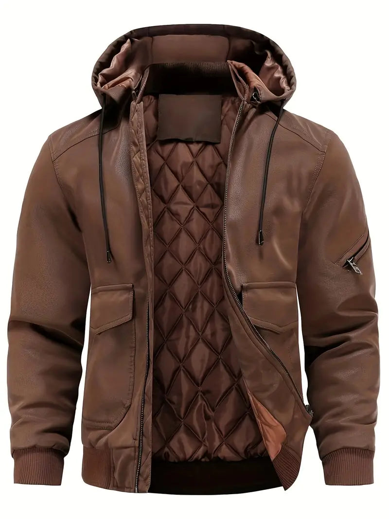 Herren-Bomberjacke mit Kapuze