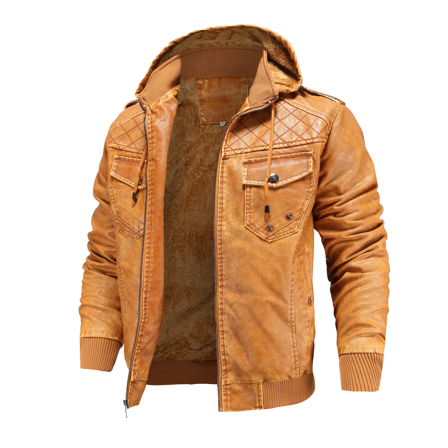 Herren-Bomberjacke mit Kapuze