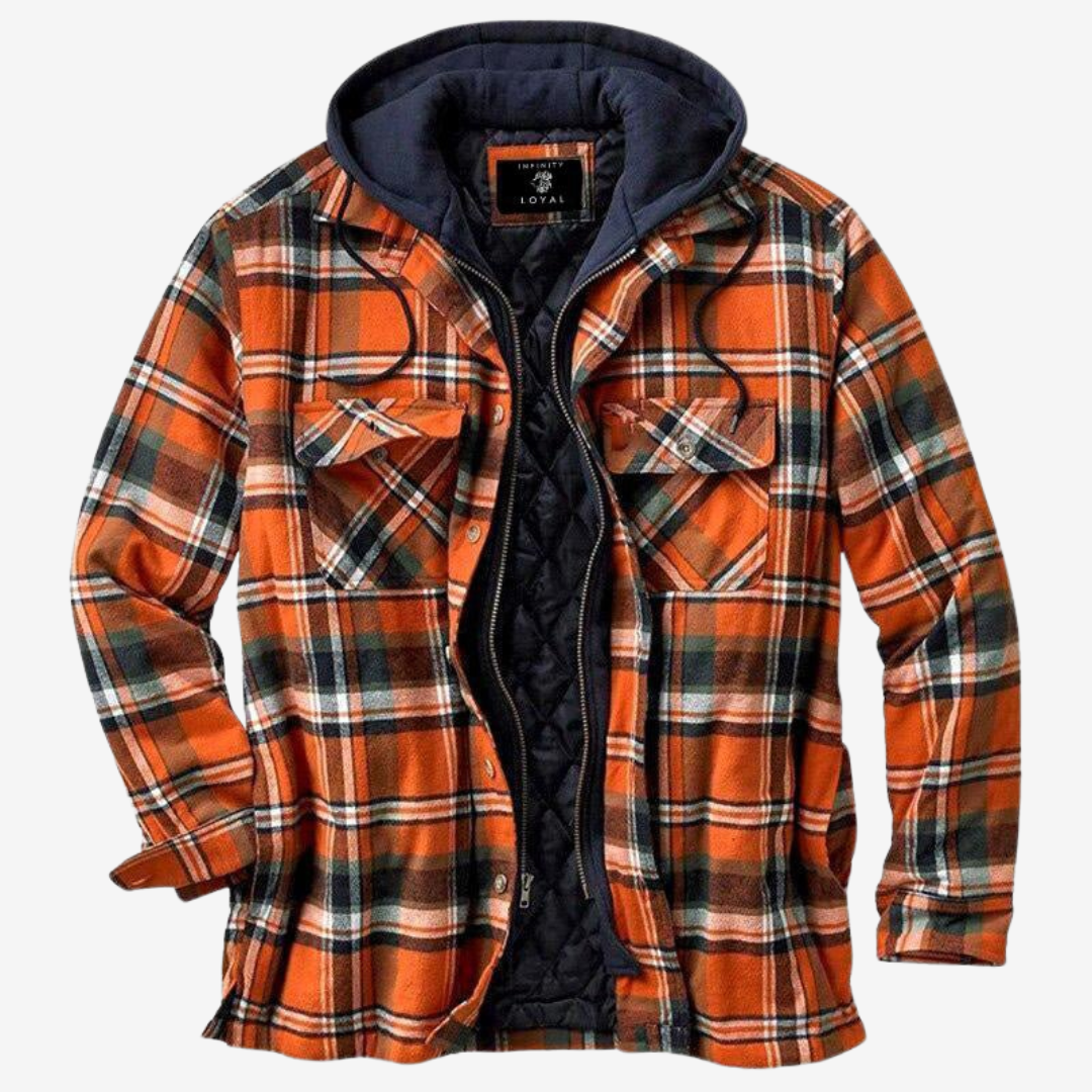 Herren-Bomberjacke mit Kapuze und Steppfutter