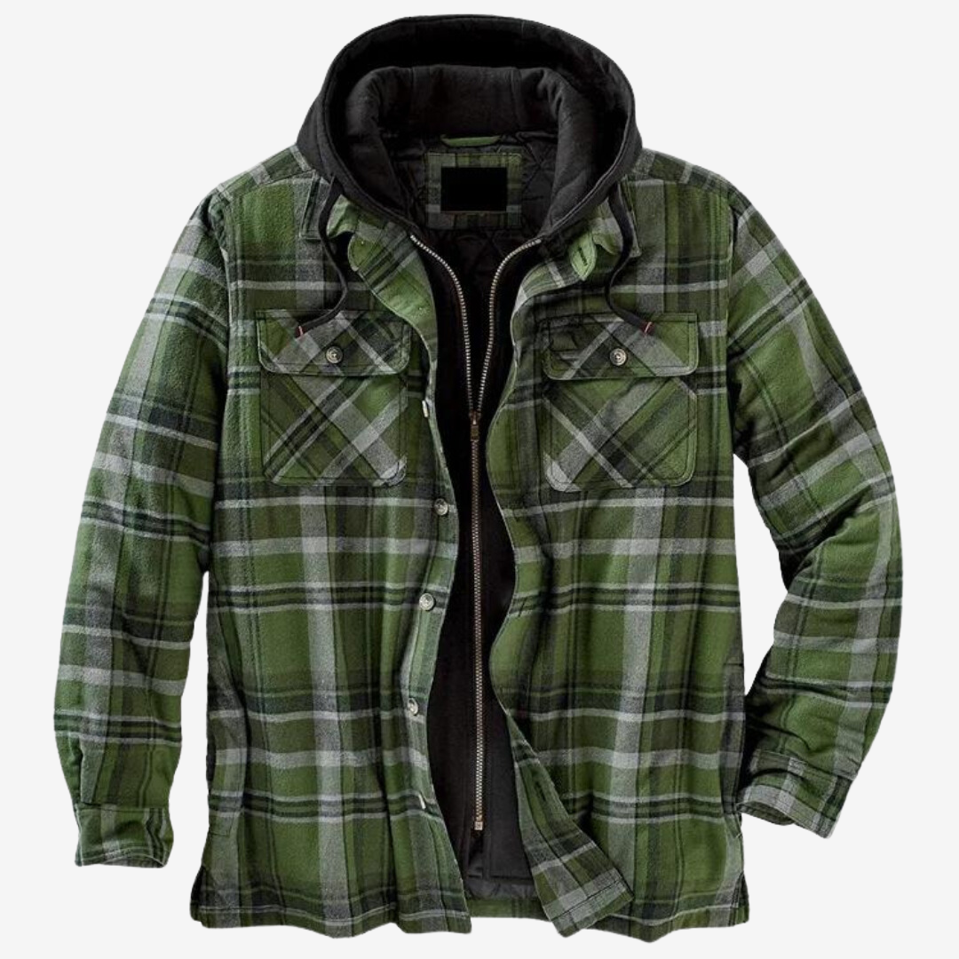Herren-Bomberjacke mit Kapuze und Steppfutter