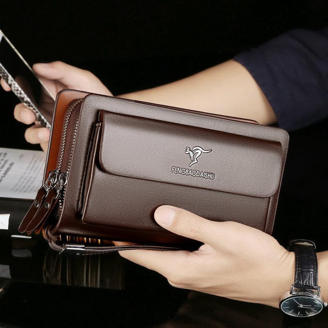 Herren-Clutch aus PU-Leder