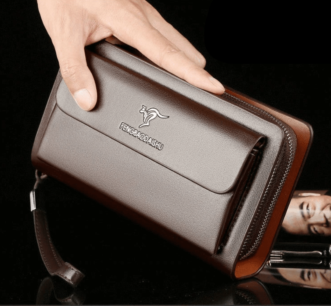 Herren-Clutch aus PU-Leder