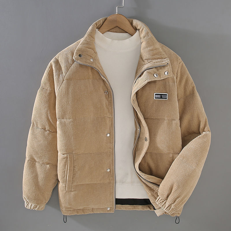 Herren-Cord-Pufferjacke