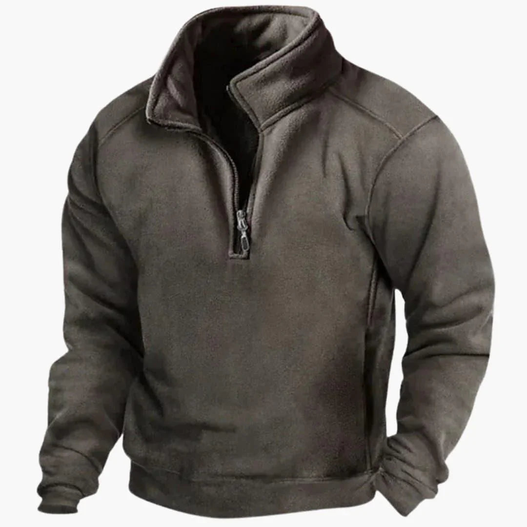 Herren-Fleecejacke mit Viertel-Reißverschluss