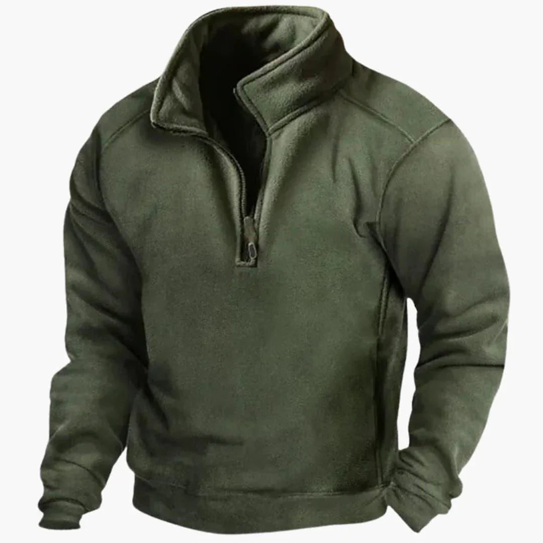 Herren-Fleecejacke mit Viertel-Reißverschluss