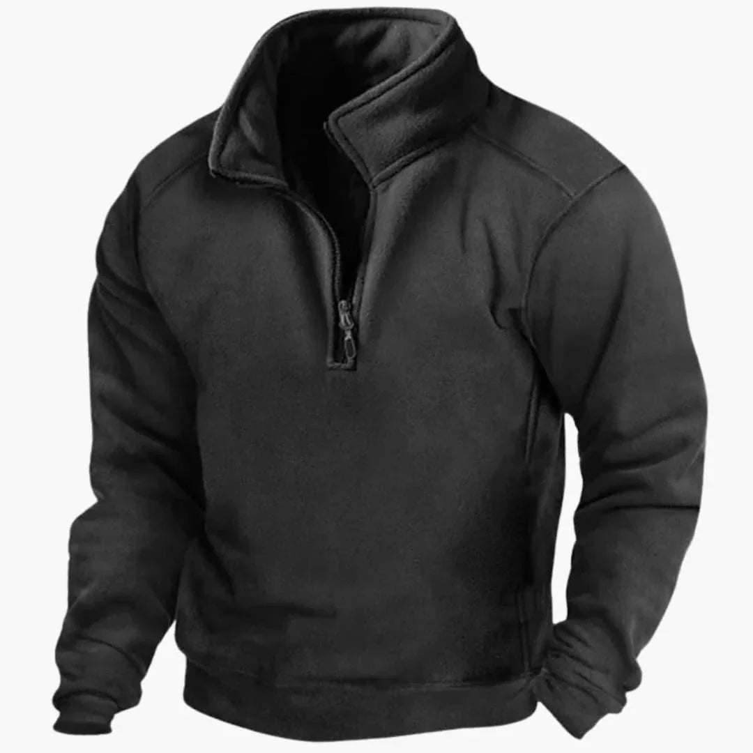 Herren-Fleecejacke mit Viertel-Reißverschluss