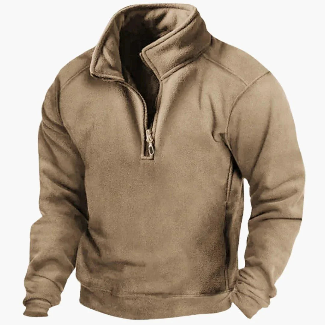 Herren-Fleecejacke mit Viertel-Reißverschluss