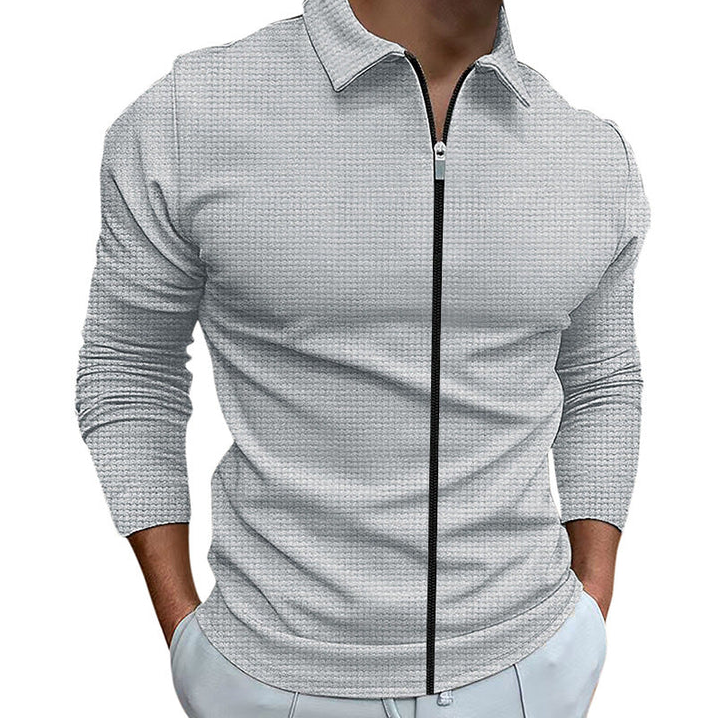 Herren-Freizeithemd mit Reißverschluss