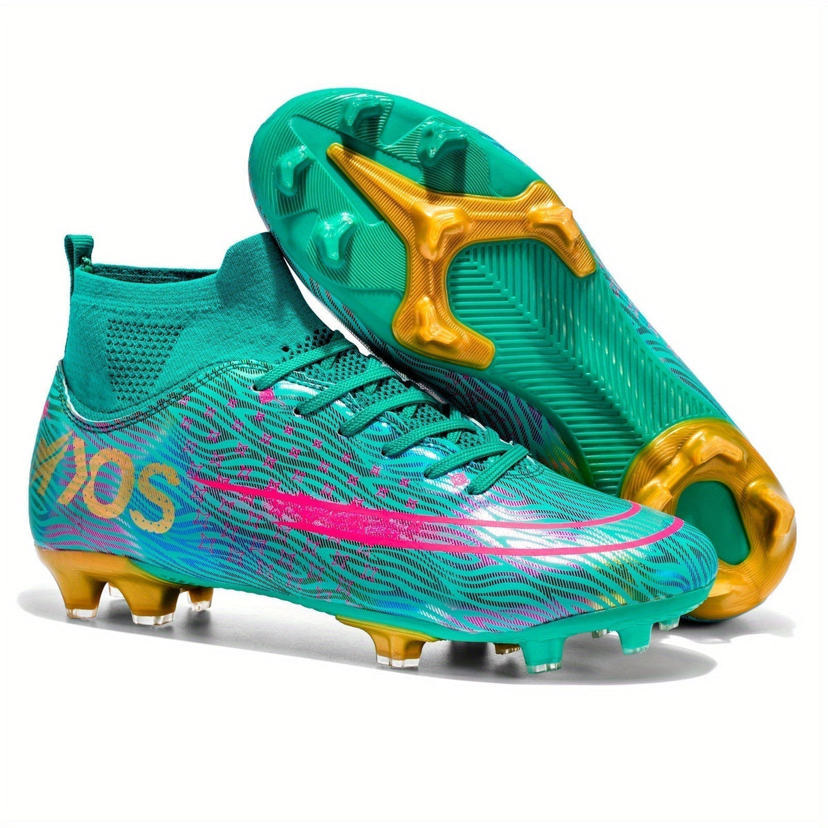 Herren-Fußballschuhe mit Grip und hohem Schaft