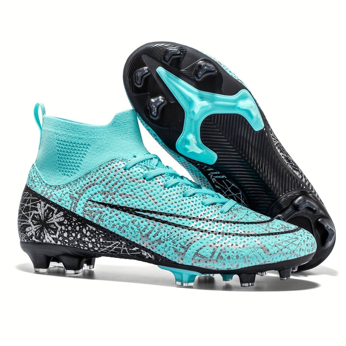 Herren-Fußballschuhe mit Grip und hohem Schaft