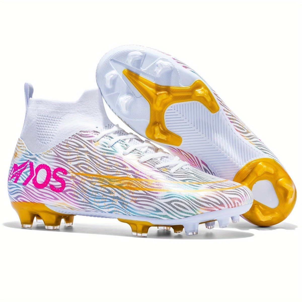 Herren-Fußballschuhe mit Grip und hohem Schaft