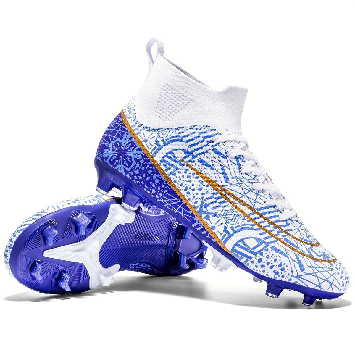 Herren-Fußballschuhe mit Grip und hohem Schaft