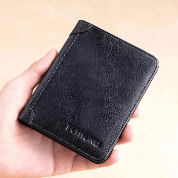 Herren-Geldbörse aus echtem Leder mit RFID-Schutz