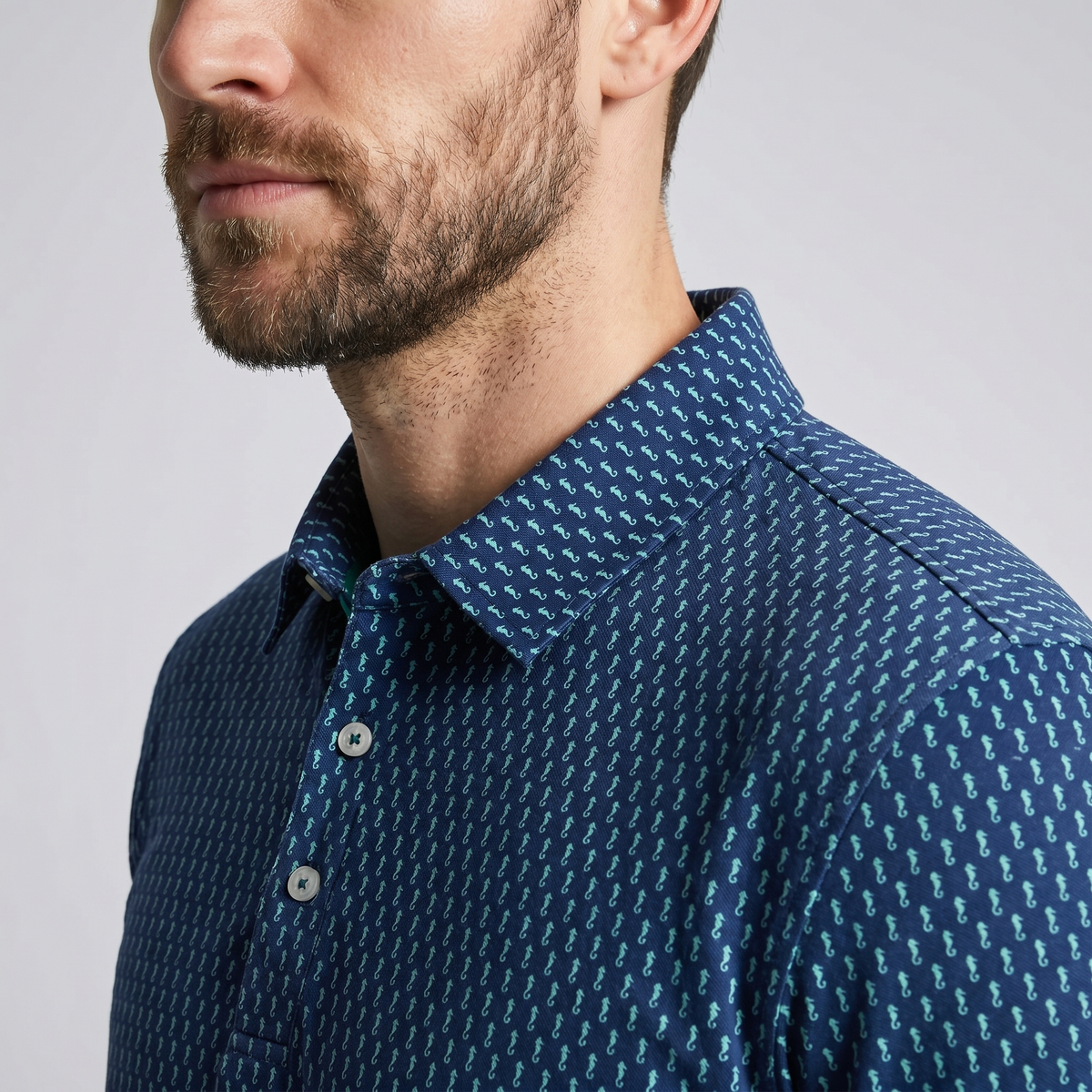 Herren-Golfpoloshirt | Feuchtigkeitsableitend UPF 50 | Polyester-Elasthan