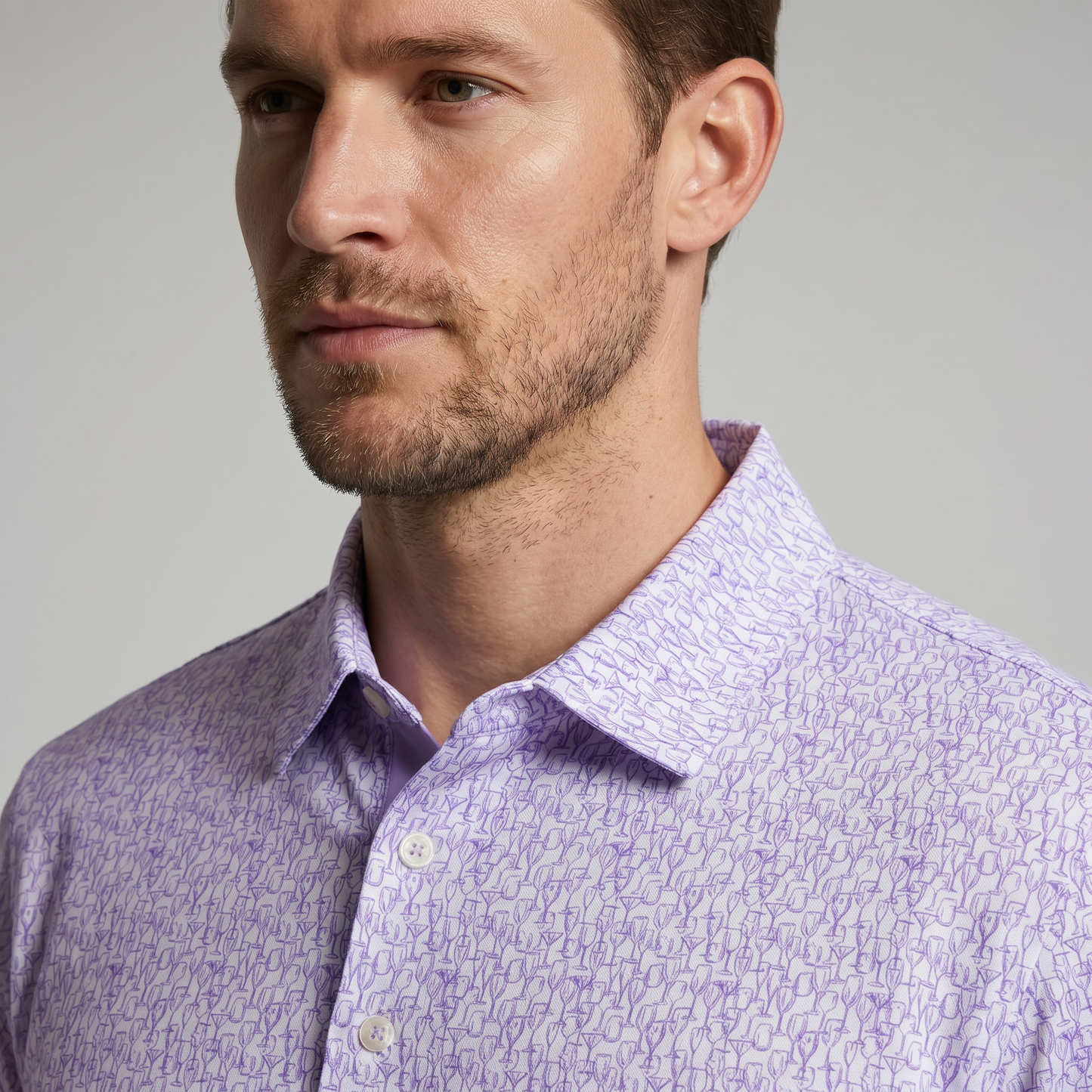 Herren-Golfpoloshirt | Feuchtigkeitsableitend UPF 50 | Polyester-Elasthan