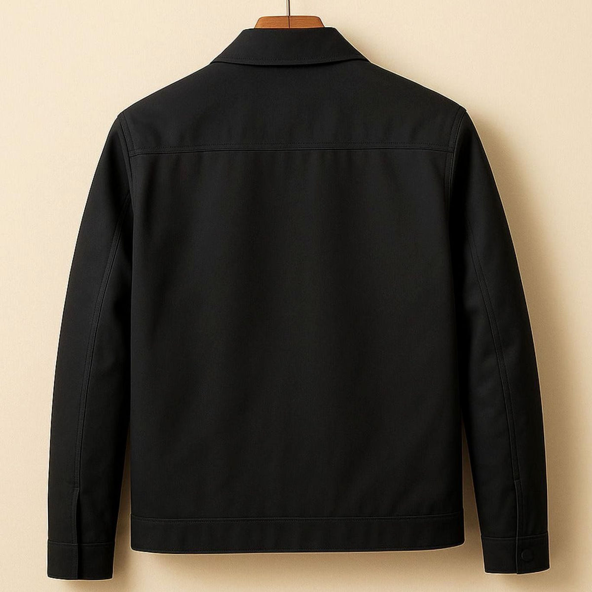Herren-Harrington-Bomberjacke mit Karofutter und Hemdkragen