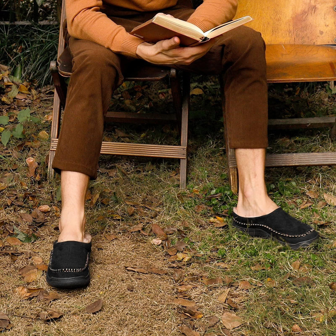 Herren-Hausschuhe im komfortablen Design aus weichem Material