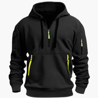Herren-Hoodie mit verstellbarer Kapuze und Reißverschlusstaschen