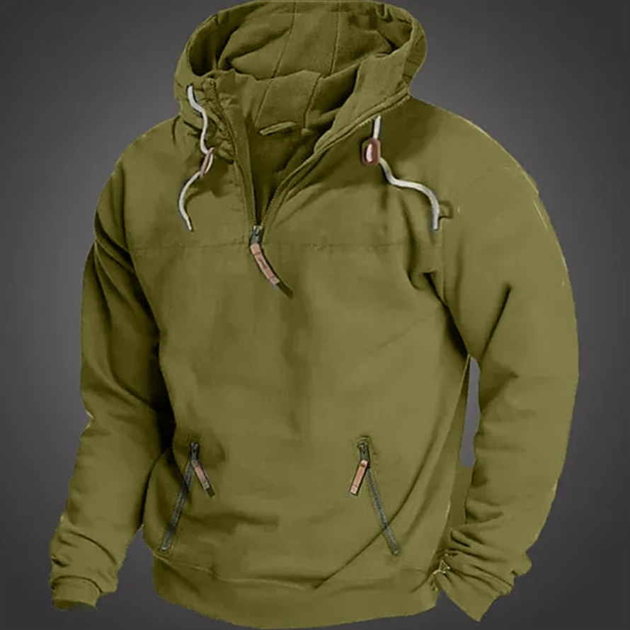 Herren-Hoodie mit Viertelreißverschluss